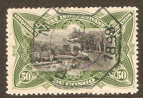 Belgian Congo 1942 50c Green. SG256.